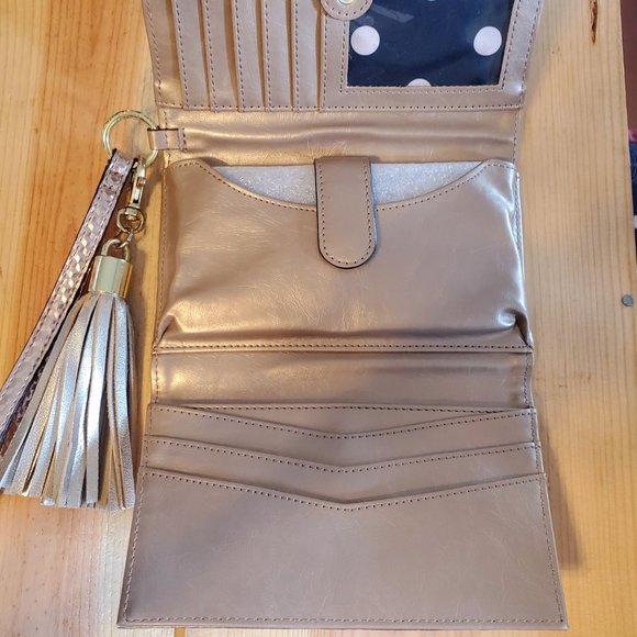 Anne Klein Rose Gold Wristlet Clutch Wallet 7x4.25" - Picture 4 of 5